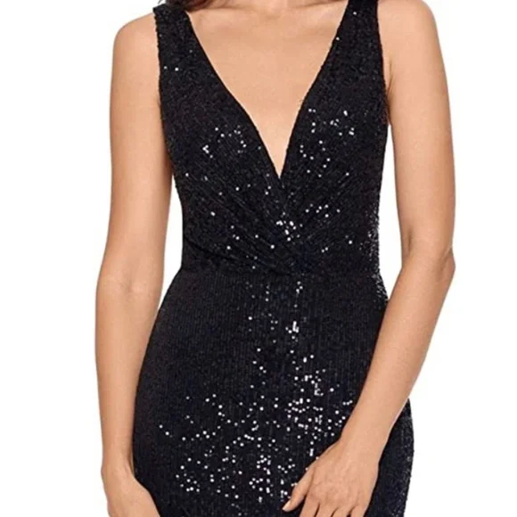Xscape | Dresses | Xscape Black Sequin Dress Size 4 | Poshmark